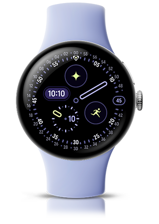 Thumbnail of Google Pixel Watch 4 Watch 4 Polished Silver Aluminium Case with Iris Active Band