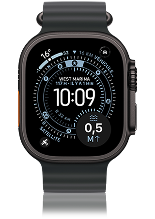 Vignette de Apple Watch Ultra 3 Titane avec Bracelet Océan Noir