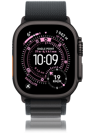 Vignette de Apple Watch Ultra 3 Titane avec Bracelet Alpin Noir (M)