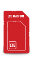 LTE multi sim card logo
